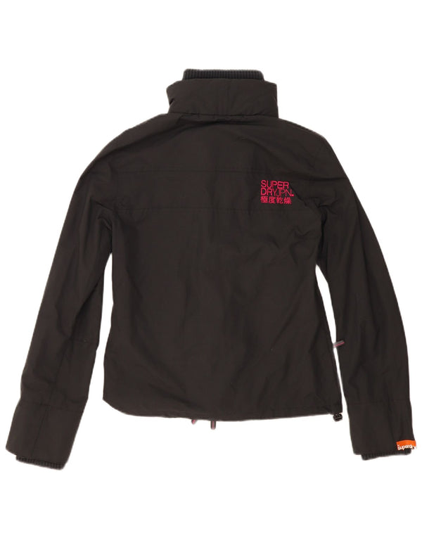 Giacca antipioggia da donna Superdry UK 12 nylon grigio medio