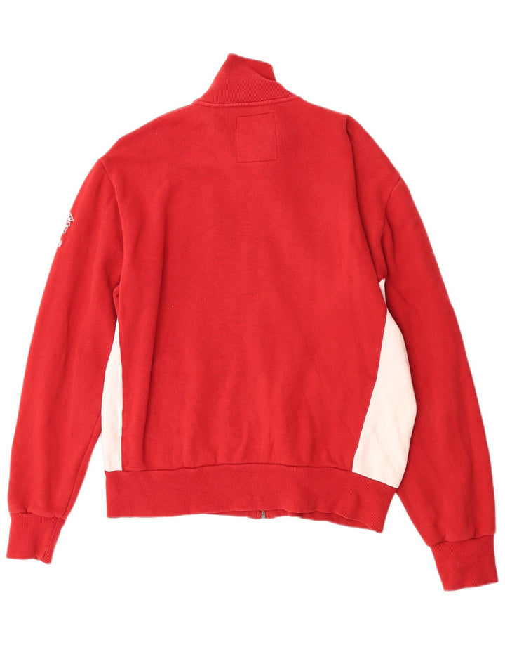 Giacca da ginnastica da uomo con grafica Datch, giacca grande in cotone color block rosso