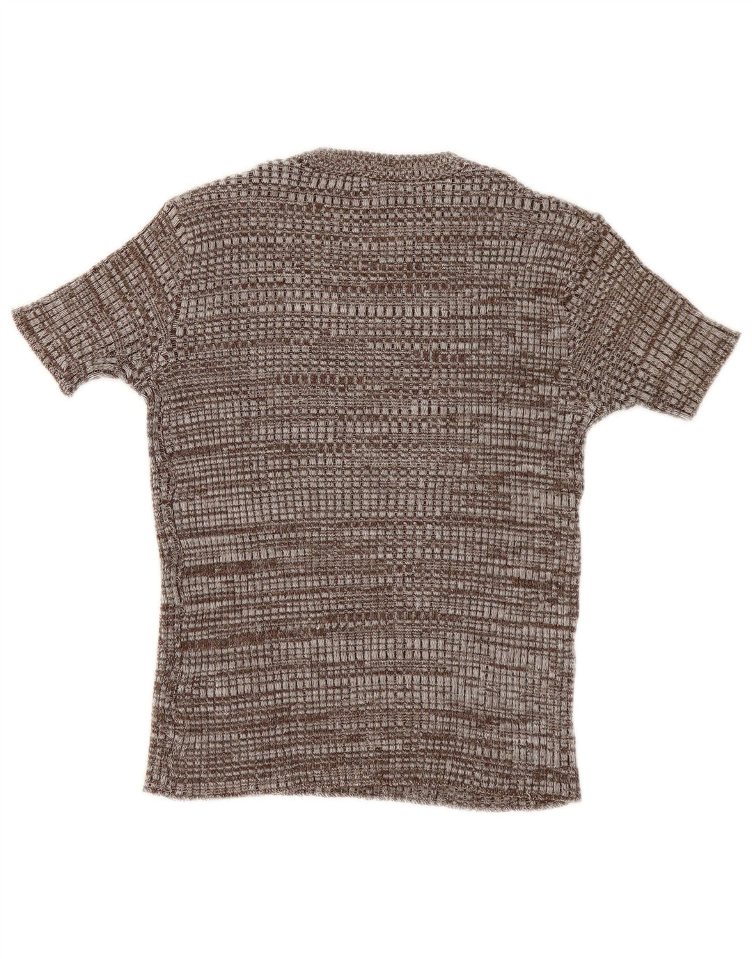 T-shirt vintage da donna Top UK 12 Marrone medio chiazzato