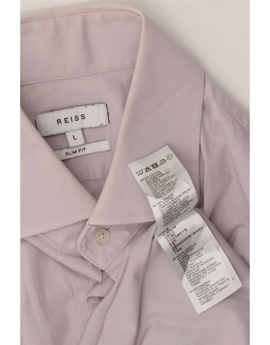 Camicia Reiss Slim Fit da uomo grande in cotone viola