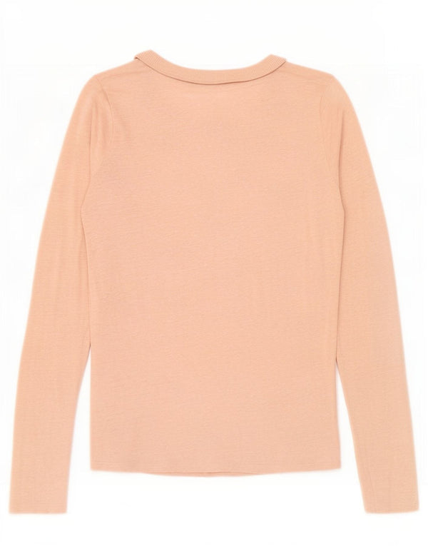 Top Zara da donna a maniche lunghe UK 14 grande rosa floreale