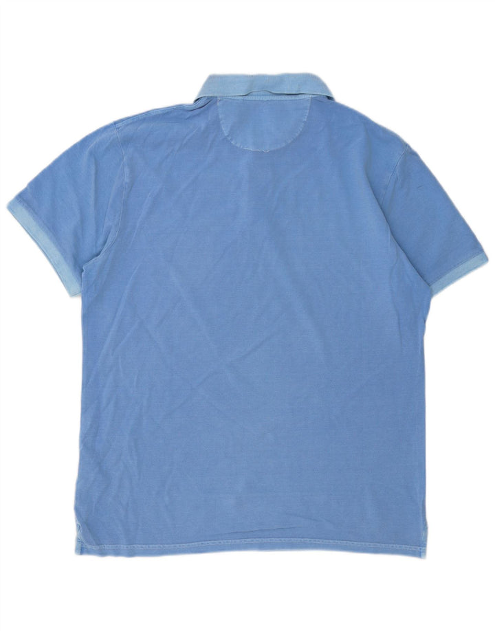 Polo da uomo Gant grande in cotone blu