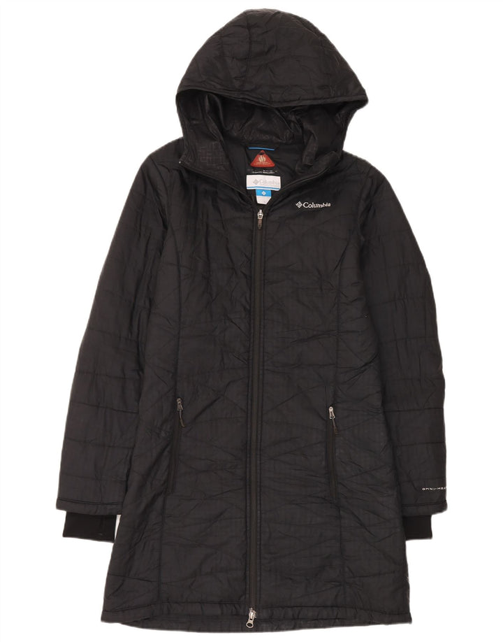 Cappotto imbottito con cappuccio Columbia Omni-Shield da donna UK 10 piccolo poliestere nero