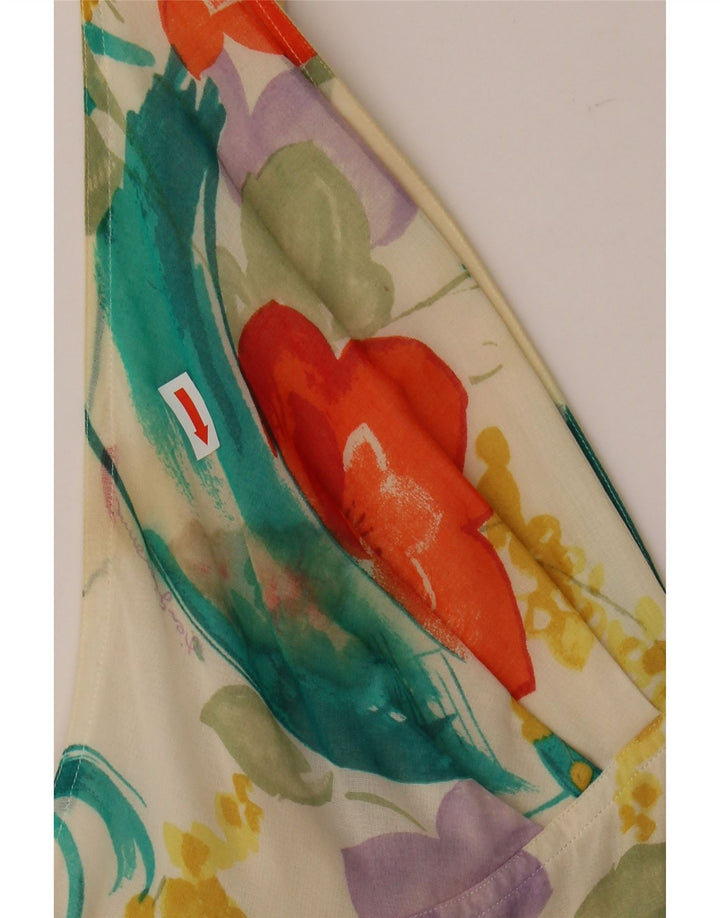 Prendisole vintage da donna IT 42 cotone floreale medio multicolore