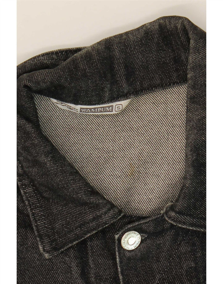 Giacca di jeans da uomo Wampum UK 36 piccolo cotone grigio