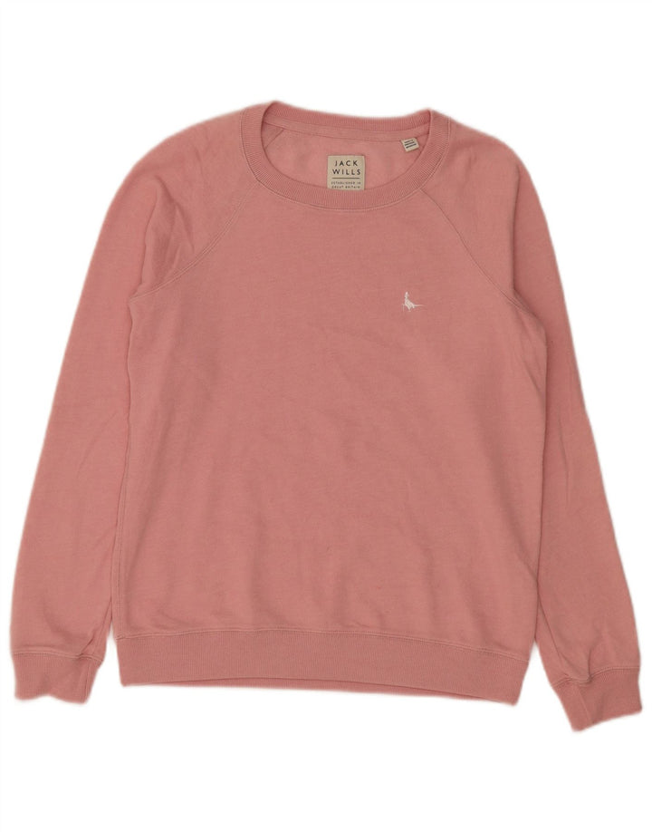 Felpa da donna Jack Wills UK 10 piccolo cotone rosa