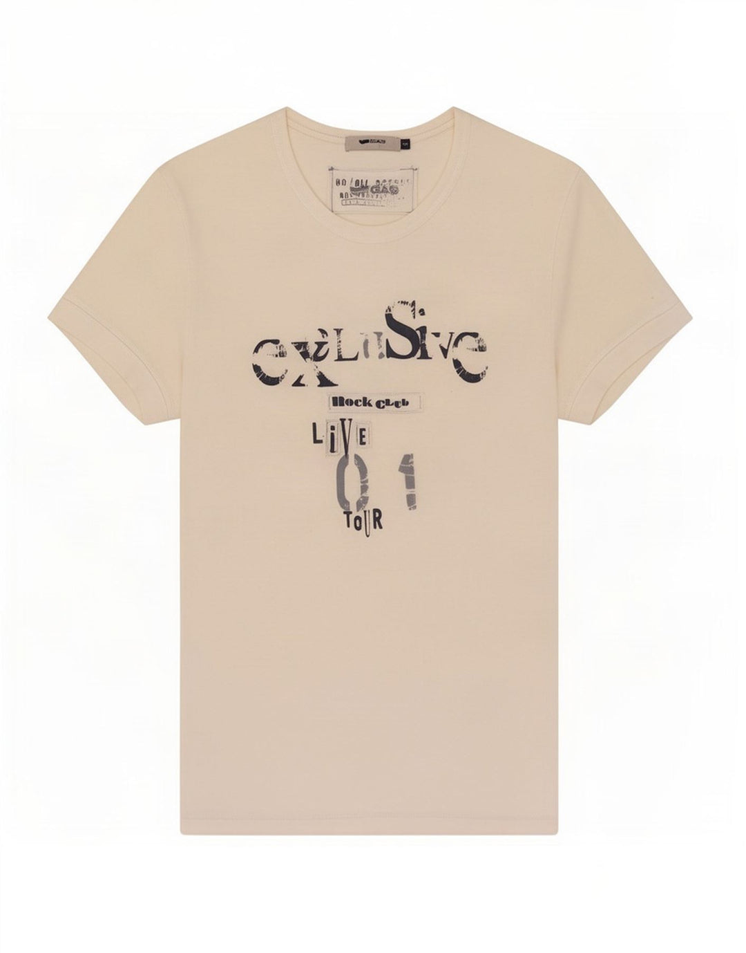 T-shirt grafica da uomo Gas Top piccola bianca