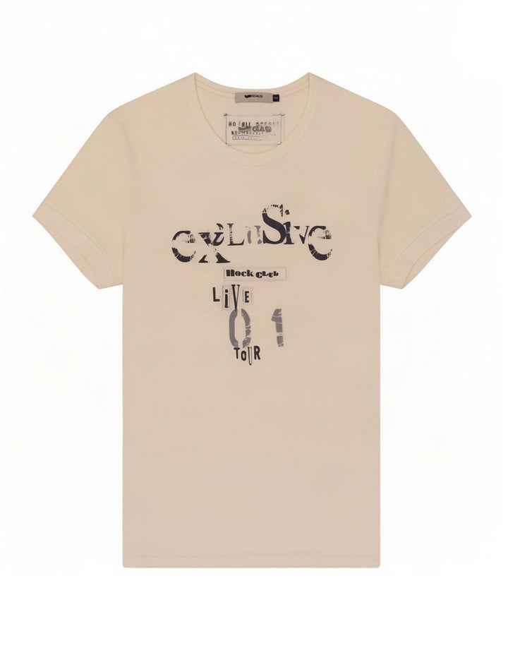 T-shirt grafica da uomo Gas Top piccola bianca