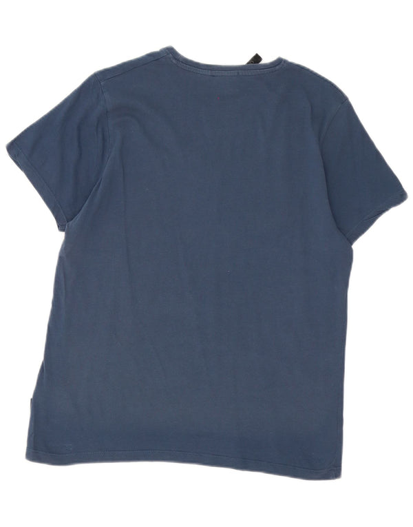 T-shirt grafica da donna Liu Jo Top UK 10 piccola in cotone blu navy