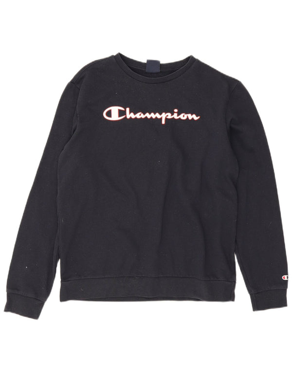 Felpa con grafica Champion per ragazzi, 15-16 anni, 2XL, blu navy