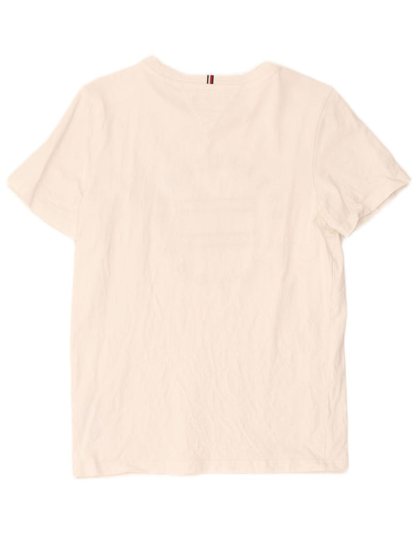 T-shirt grafica per ragazzi Tommy Hilfiger Top 15-16 anni in cotone bianco