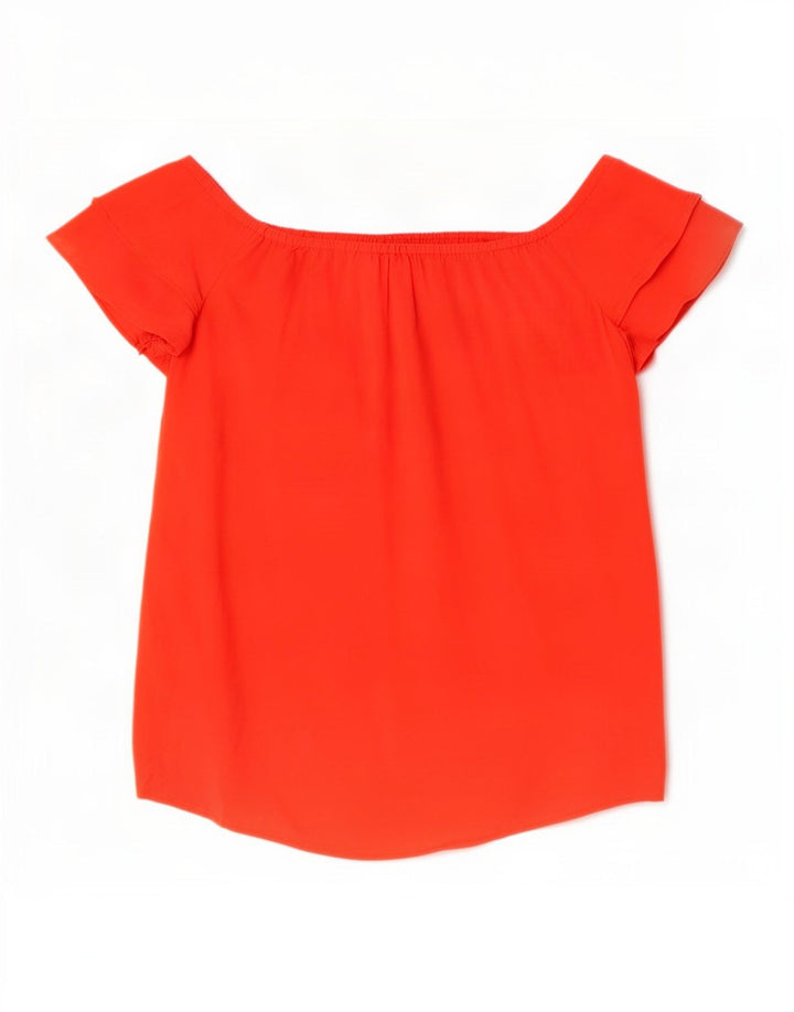 Top da donna con spalle scoperte Oasis UK 12 Viscosa rossa media