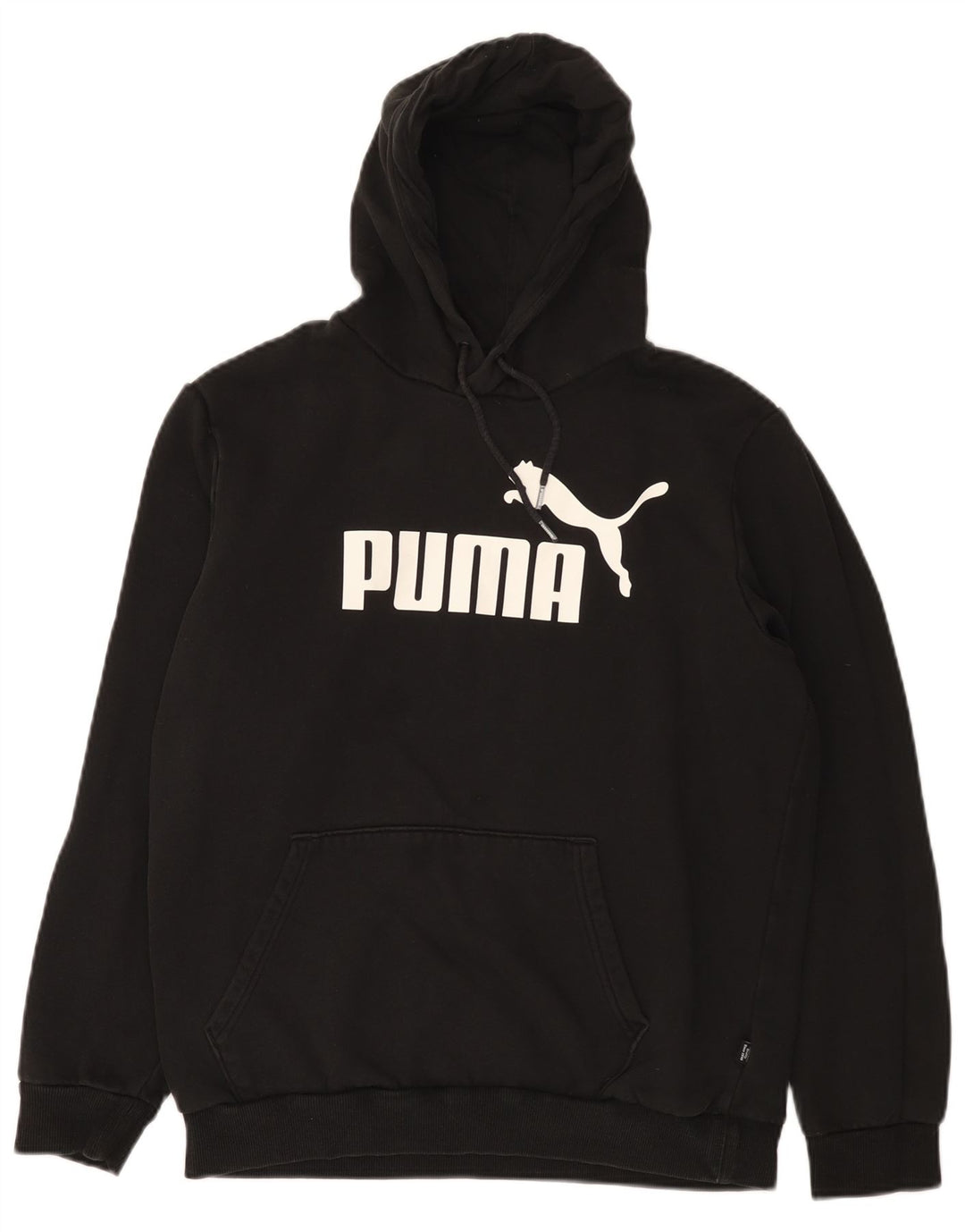 Felpa con cappuccio grafica da uomo Puma, cotone nero medio