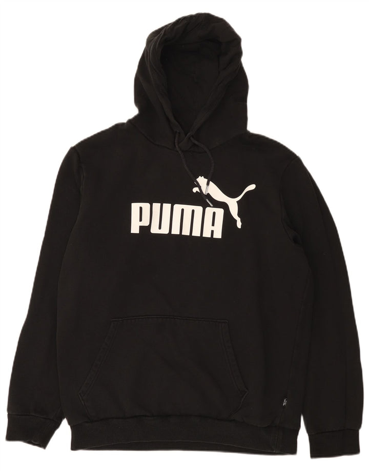Felpa con cappuccio grafica da uomo Puma, cotone nero medio