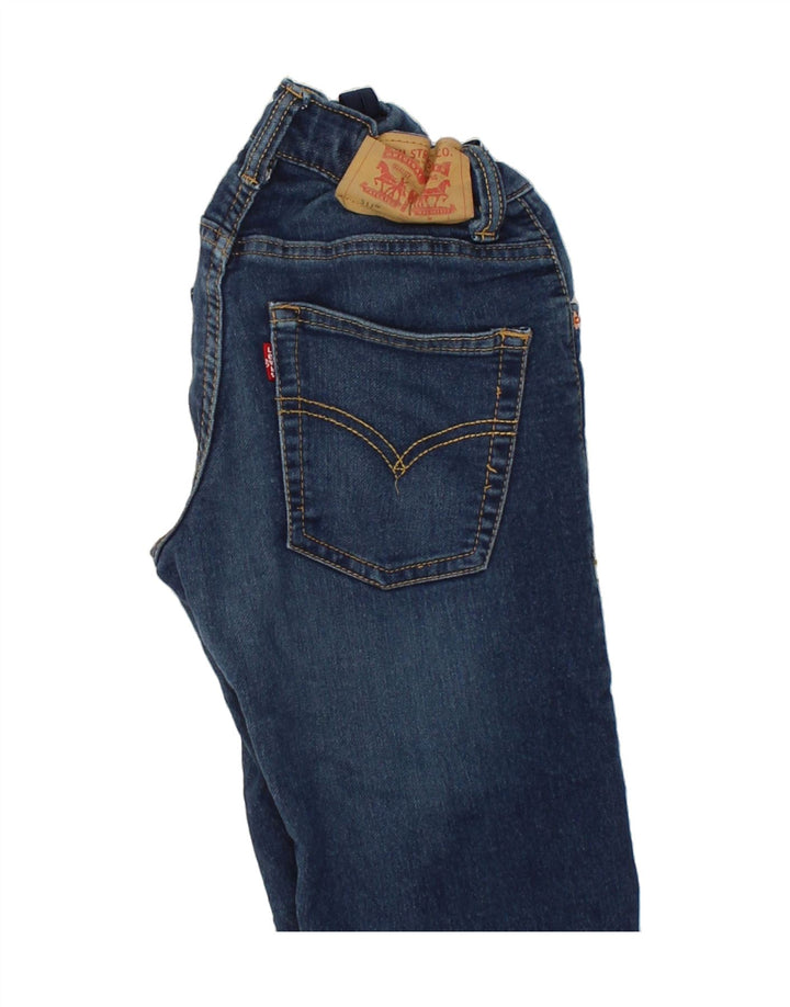 LEVI'S Boys 511 Slim Jeans 9-10 Years W25 L26 Navy Blue Cotton Vintage Levi's and Second-Hand Levi's from Messina Hembry 