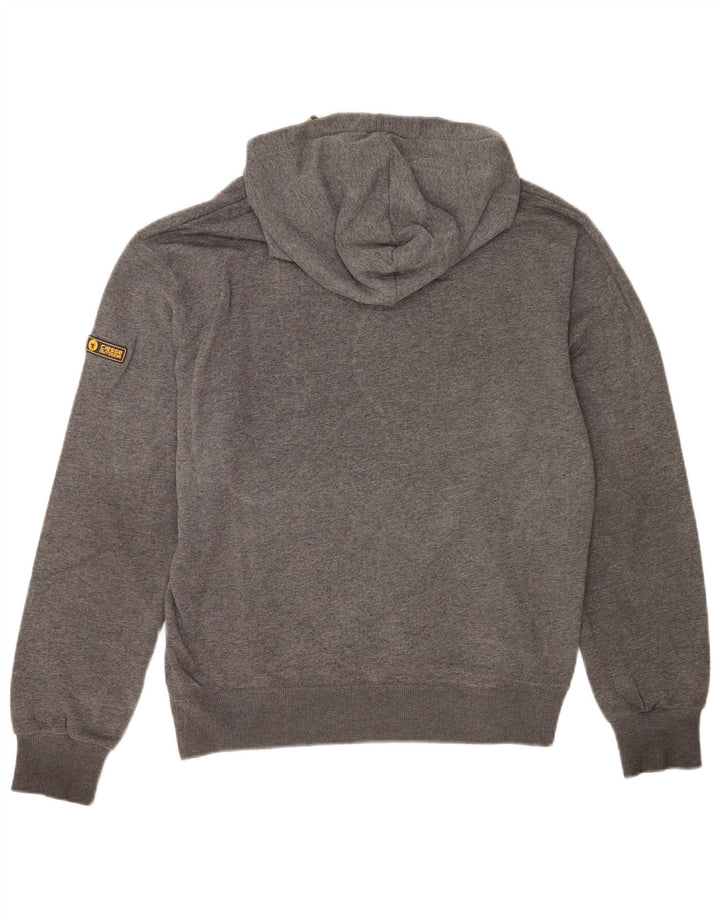 Ciesse Piumini Felpa con cappuccio grafica da uomo in cotone grigio medio