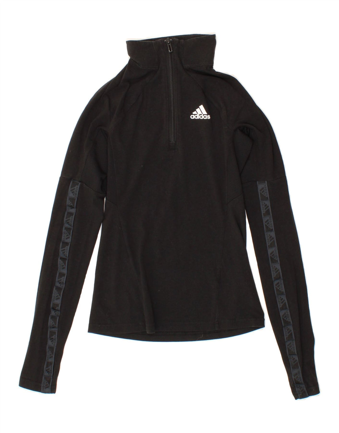 ADIDAS Womens Aeroready Graphic Pullover Tracksuit Top UK 4/6 XS Black Vintage Adidas and Second-Hand Adidas from Messina Hembry 