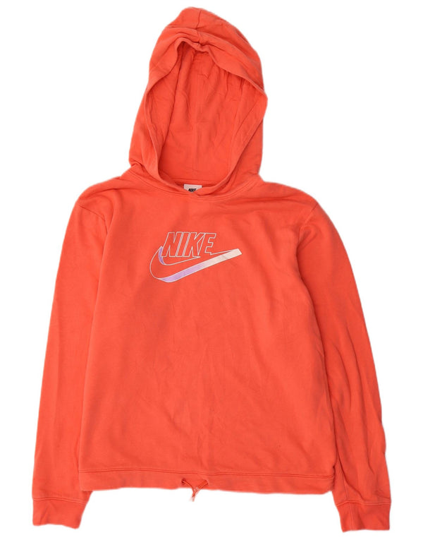 Maglione con cappuccio grafico oversize da donna NIKE UK 14 arancione medio