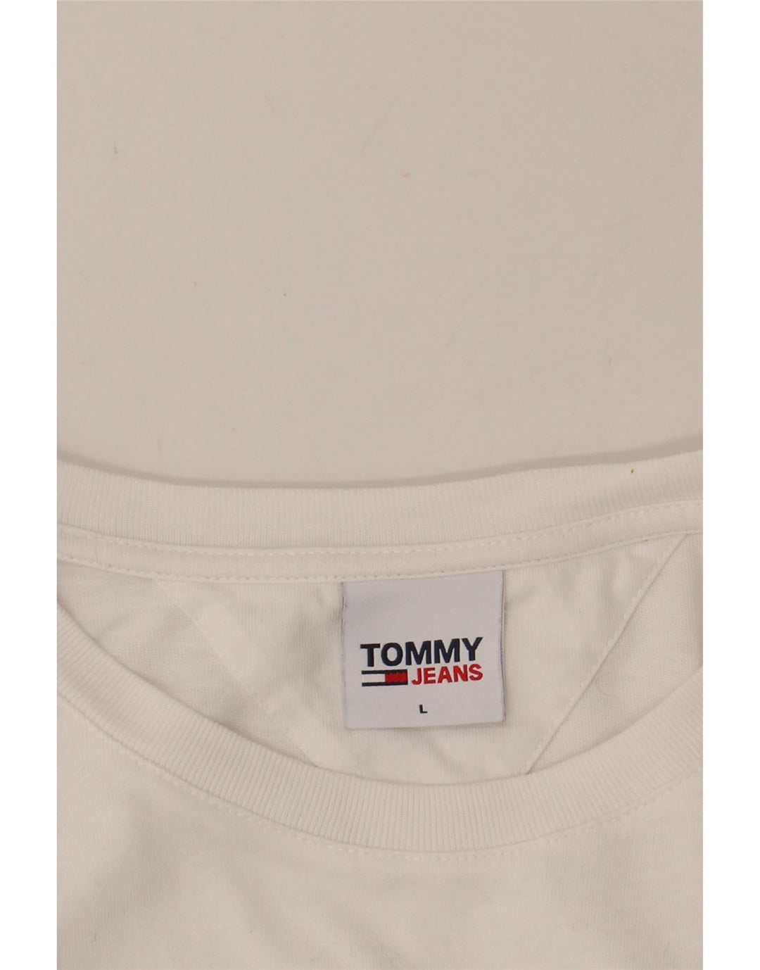 TOMMY HILFIGER Mens Graphic Top Long Sleeve Large White Cotton Vintage Tommy Hilfiger and Second-Hand Tommy Hilfiger from Messina Hembry 