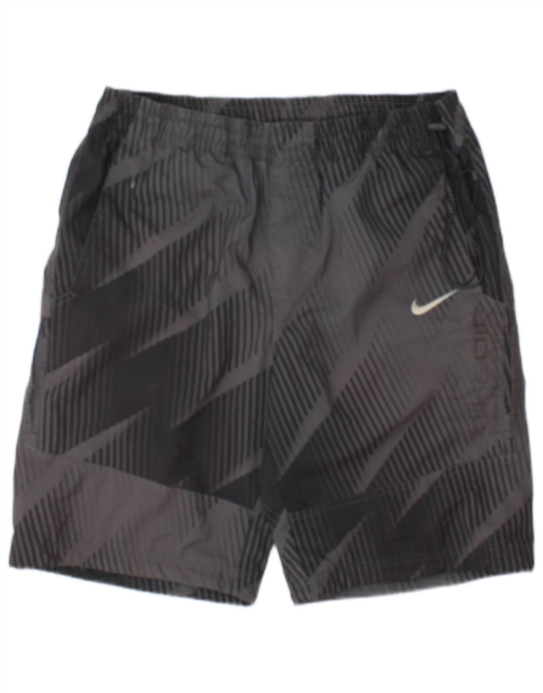 Pantaloncini sportivi da uomo Nike UK 26/28 Piccolo poliestere geometrico grigio
