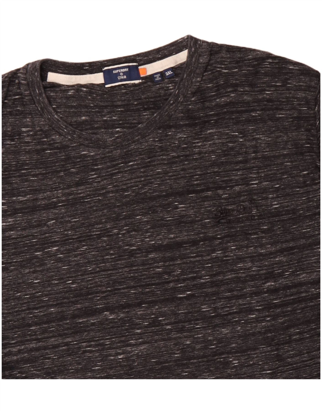 Top da uomo a manica lunga SUPERDRY 3XL cotone chiazzato grigio