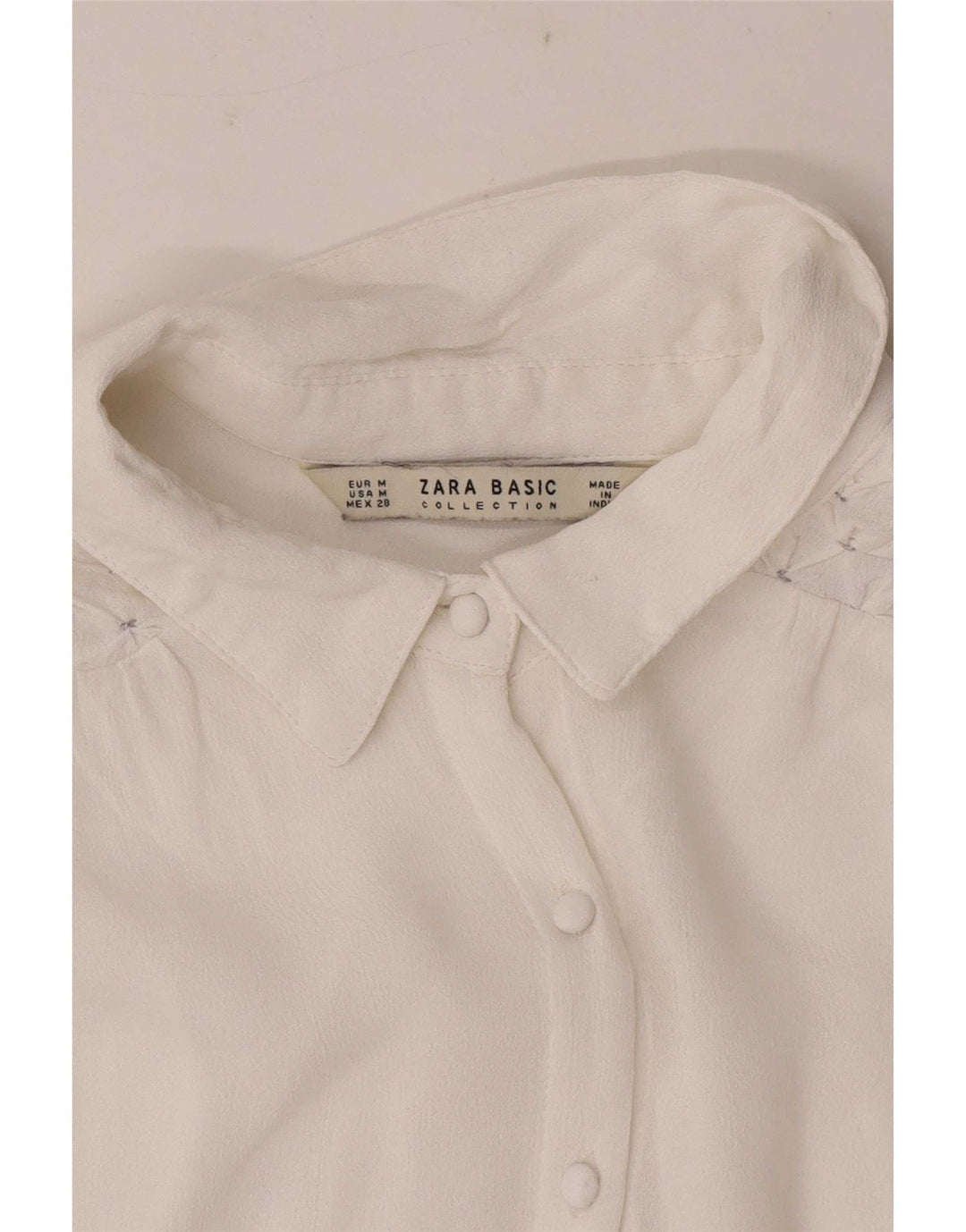 Camicia Zara da donna a maniche lunghe, vestibilità regolare, UK 12, colore bianco medio
