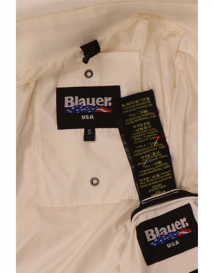 Giubbotto bomber da donna Blauer UK 10 piccolo nylon bianco