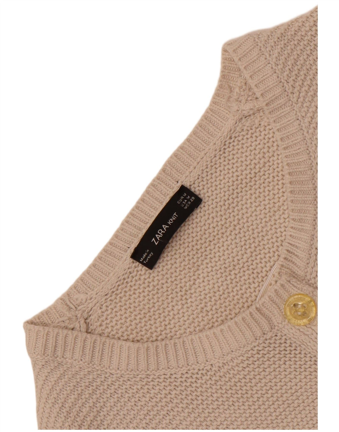 Maglione cardigan da donna Zara UK 12 bianco medio