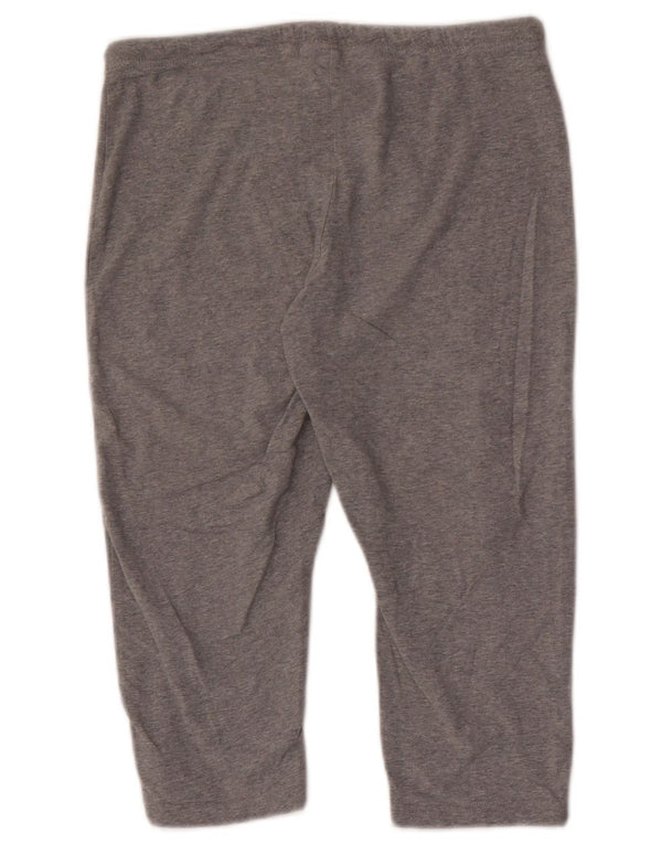 Pantaloni da tuta ASICS Capri da donna UK 12 Cotone screziato grigio medio