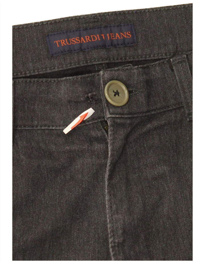 Jeans Straight Uomo Trussardi W37 L31 Cotone Grigio