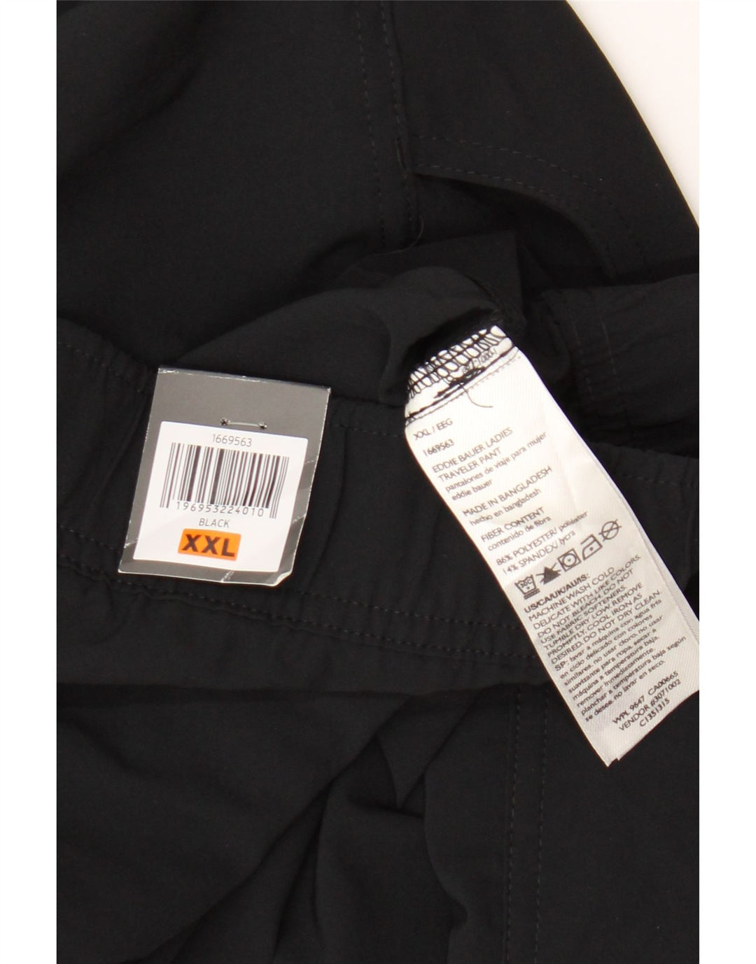 Pantaloni corti da donna Eddie Bauer 2XL W42 L28 poliestere nero