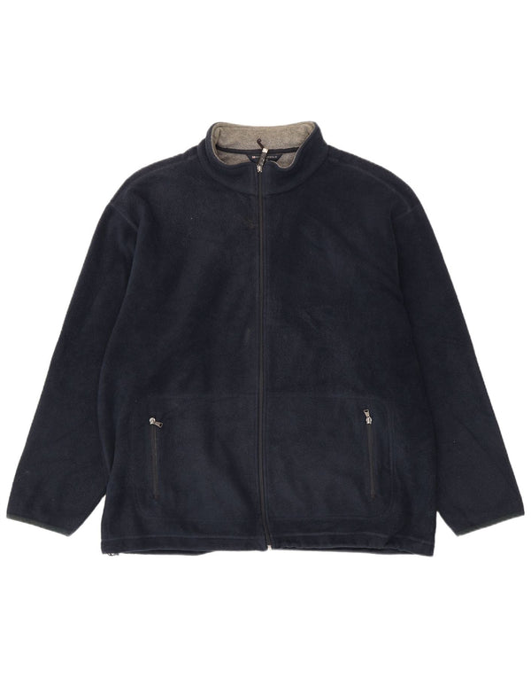 Giacca in pile da uomo Marks & Spencer UK 42 XL poliestere blu navy