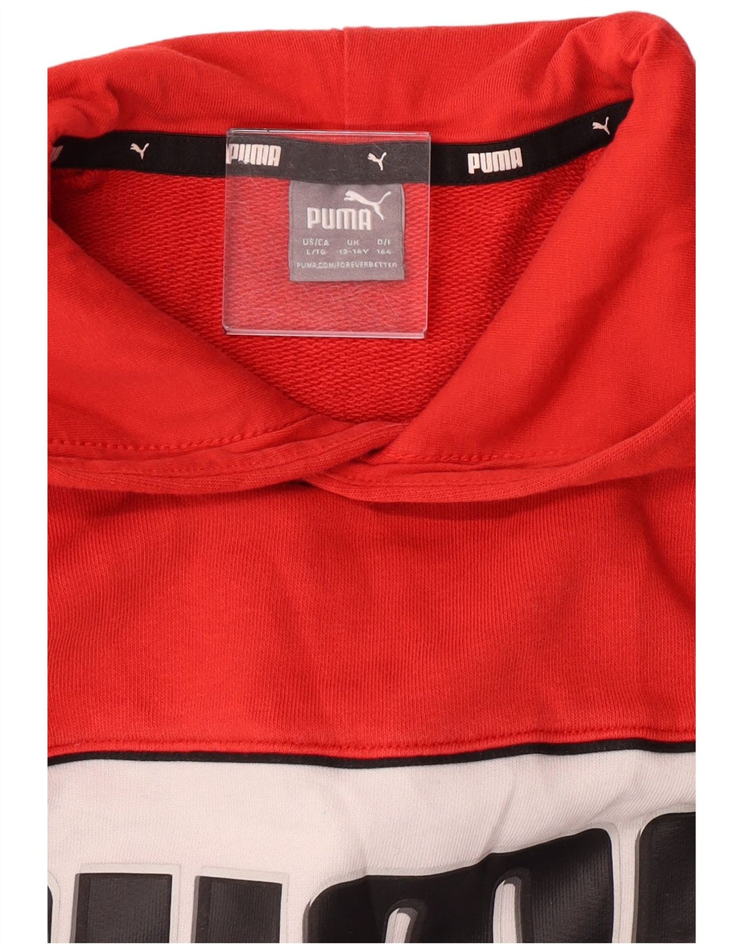 Felpa con cappuccio grafica da ragazzo Puma 13-14 anni Colorblock rosso