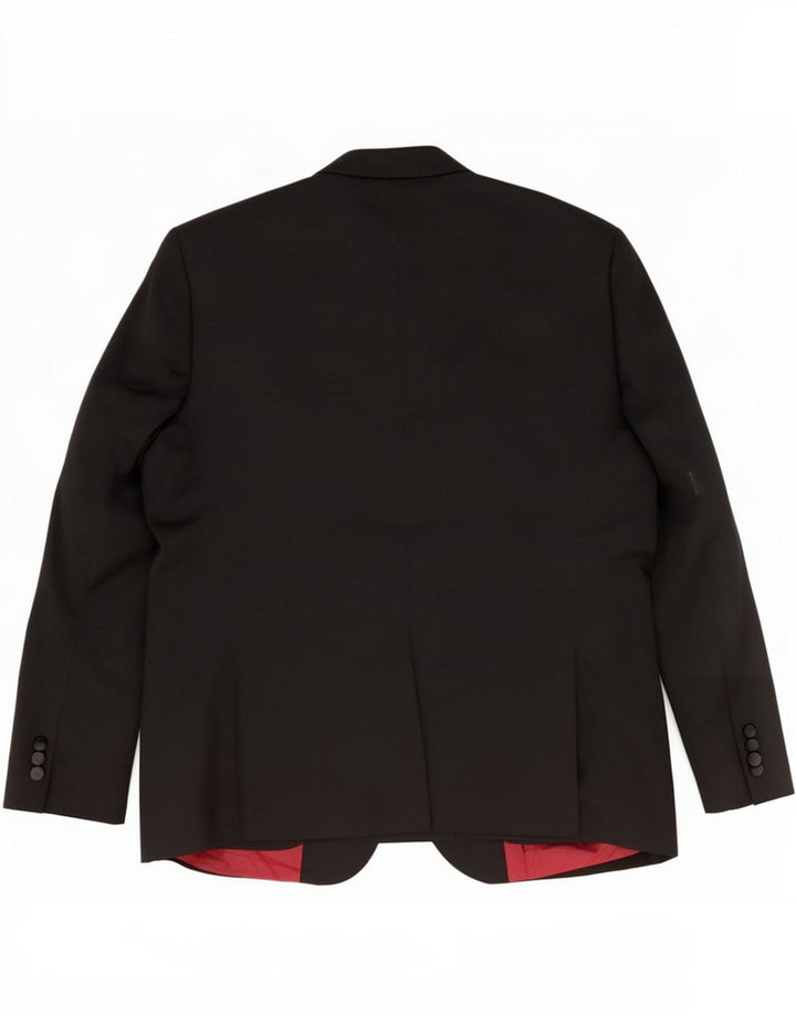 Giacca blazer a 2 bottoni Marks & Spencer da uomo UK 48 2XL poliestere nero