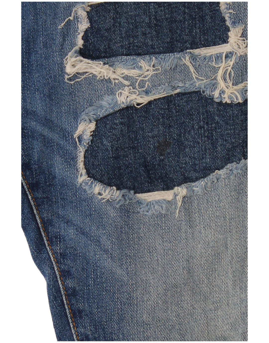 Jeans corti invecchiati ZARA da uomo EU 38 piccolo W30 L26 cotone blu