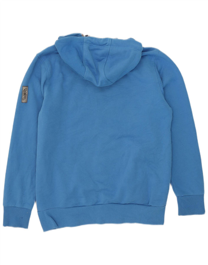 Maglione con cappuccio e zip da uomo OFFSHORE in cotone blu medio