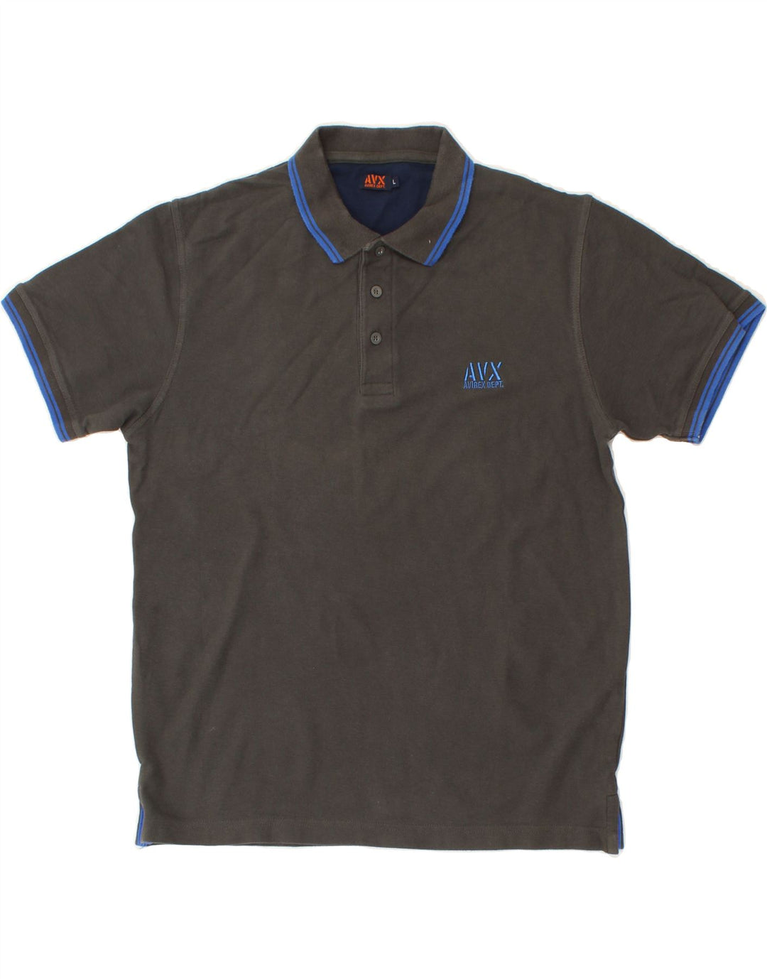 AVIREX Mens Polo Shirt Large Grey Cotton Vintage Avirex and Second-Hand Avirex from Messina Hembry 