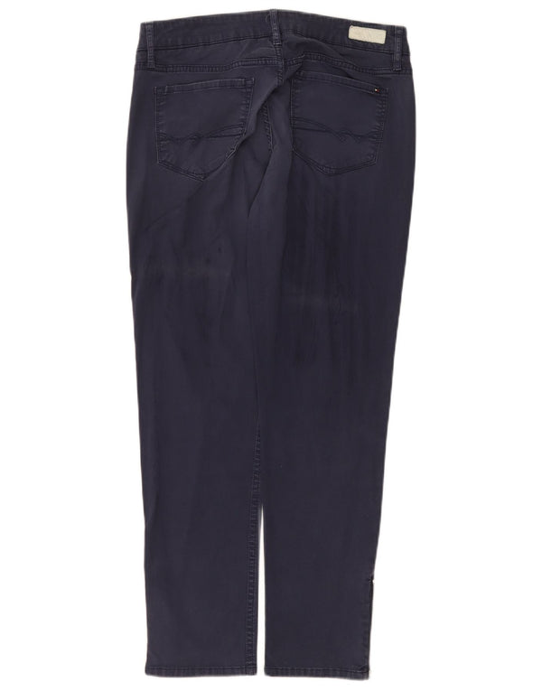 Tommy Hilfiger Womens Casual Trousers US 8 Medium W30 L27 Navy Blue