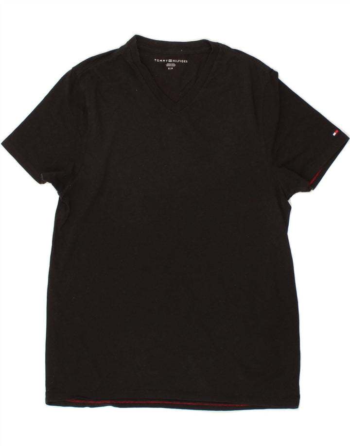 TOMMY HILFIGER Mens T-Shirt Top Small Black Cotton Vintage Tommy Hilfiger and Second-Hand Tommy Hilfiger from Messina Hembry 