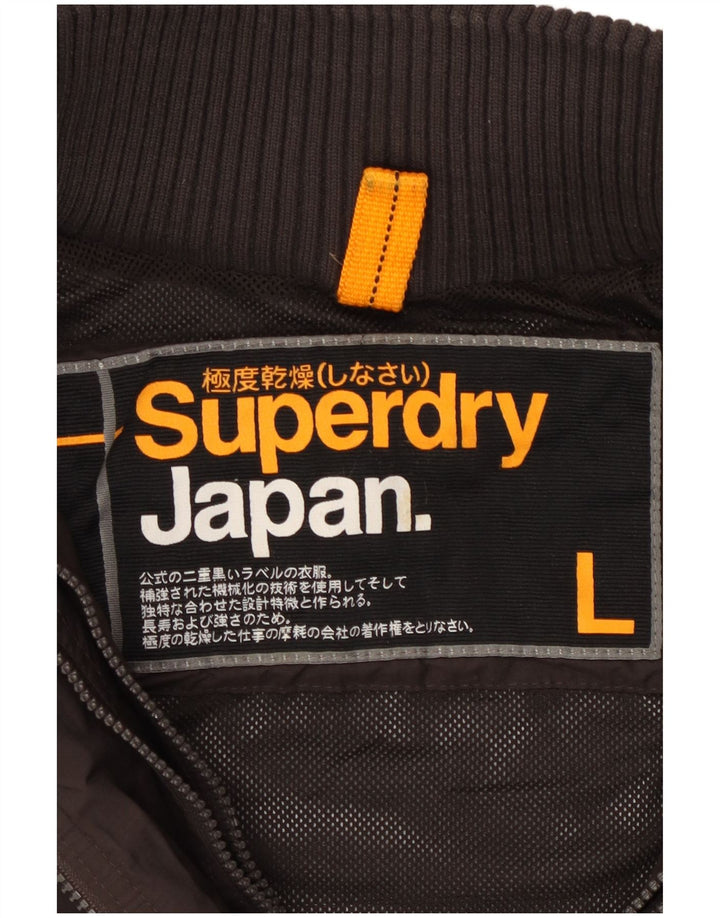 Giacca a vento da donna SUPERDRY UK 14 grande nylon nero