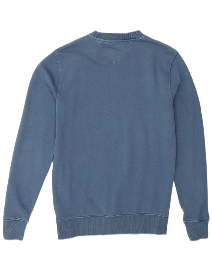 TOMMY HILFIGER Mens Graphic Sweatshirt Jumper XS Blue Cotton