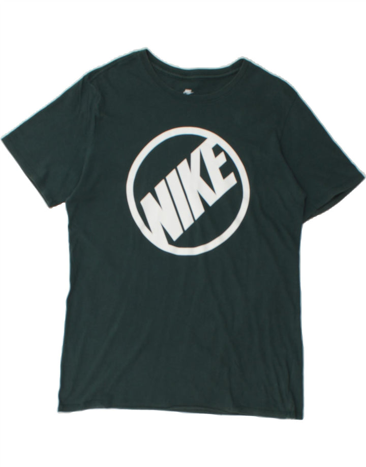 NIKE Mens Graphic T-Shirt Top Medium Green Cotton Vintage Nike and Second-Hand Nike from Messina Hembry 
