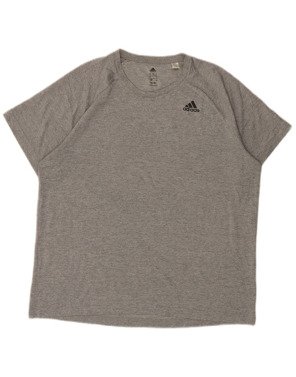 T-shirt ADIDAS da uomo Climalite Top grande grigio screziato