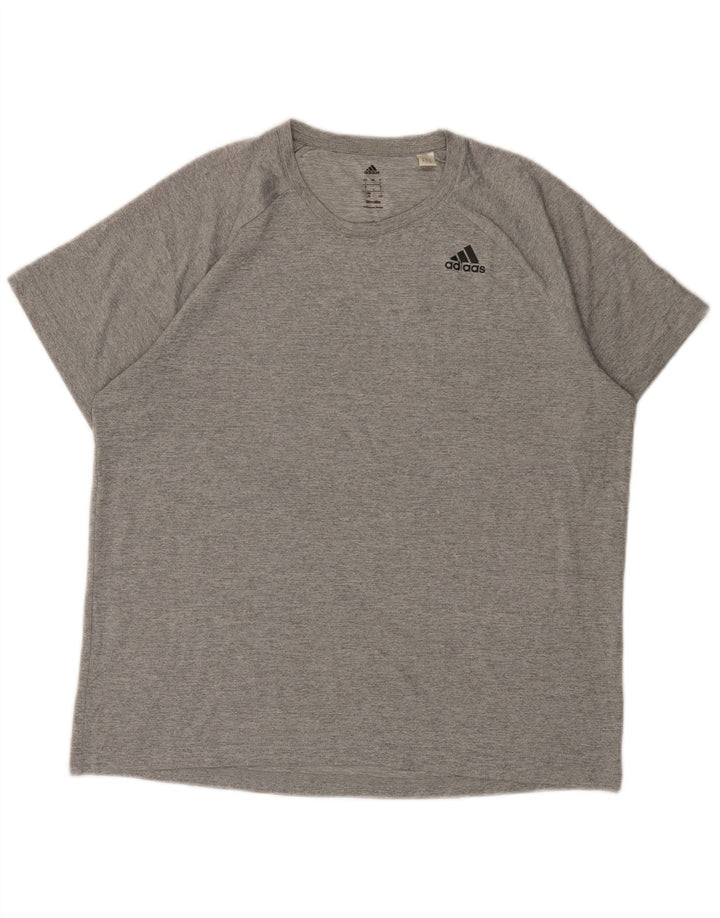 T-shirt ADIDAS da uomo Climalite Top grande grigio screziato
