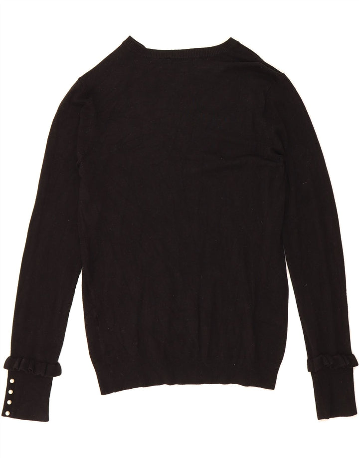 ZARA Womens Boat Neck Jumper Sweater UK 16 Large Black Vintage Zara and Second-Hand Zara from Messina Hembry 