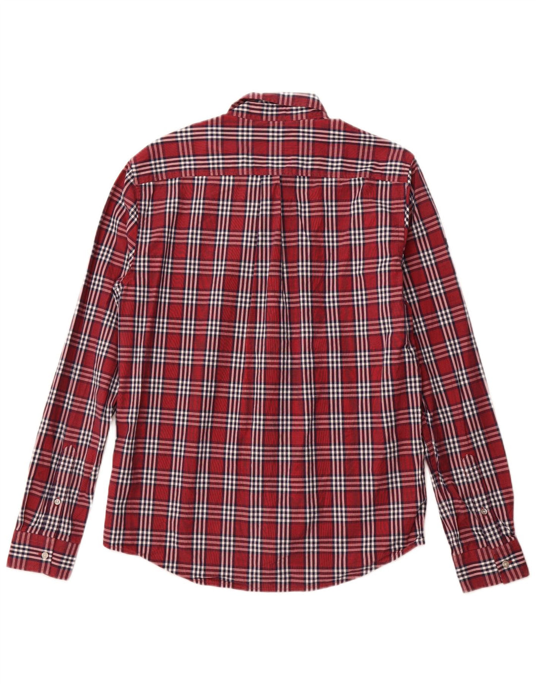 Camicia da uomo con vestibilità regolare SUPERDRY, cotone a quadri bordeaux grandi