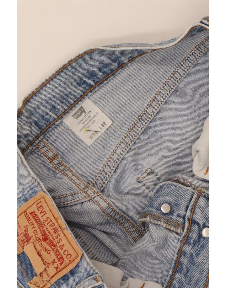 Jeans dritti da uomo Levi's W34 L32 in cotone blu