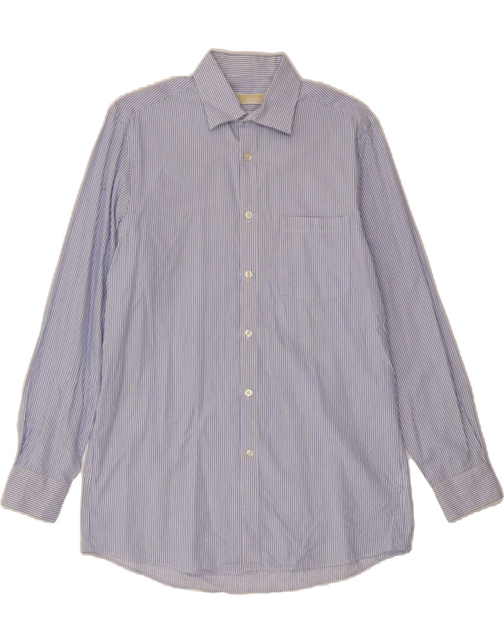 MICHAEL KORS Mens Regular Fit Shirt Size 15 Medium Blue Striped Vintage Michael Kors and Second-Hand Michael Kors from Messina Hembry 