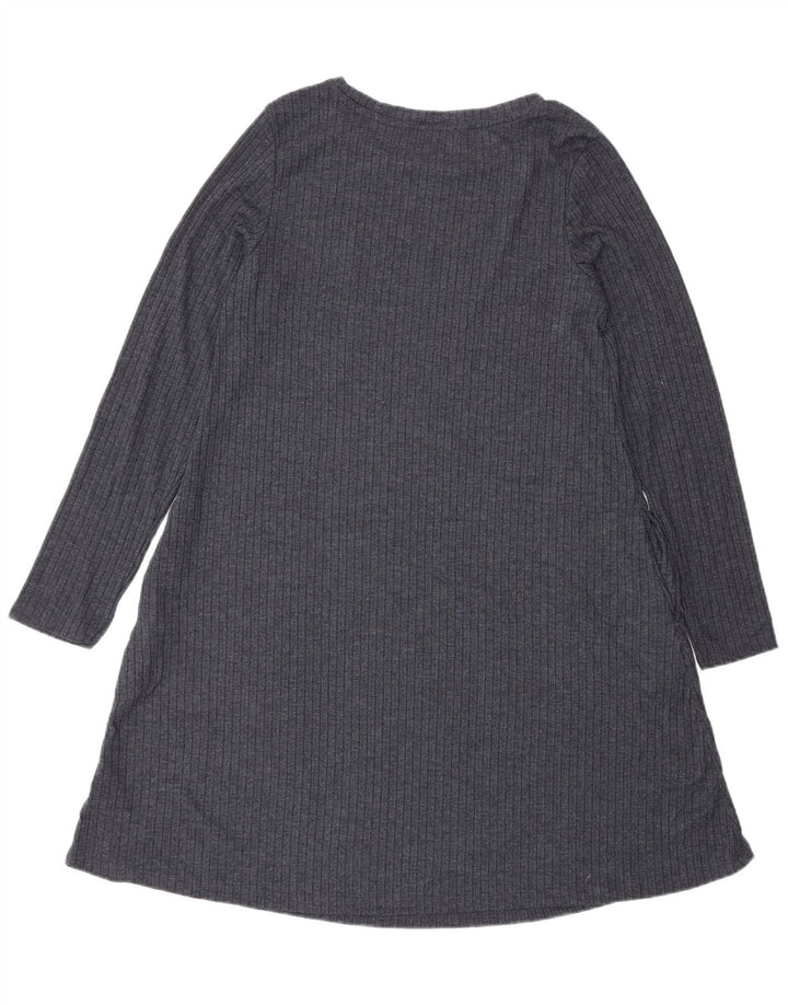 Abito maglione da donna Marks & Spencer UK 10 piccolo poliestere grigio