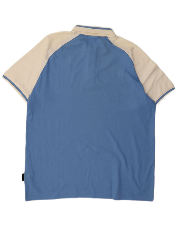 Polo Kappa da uomo 2XL in cotone color block blu
